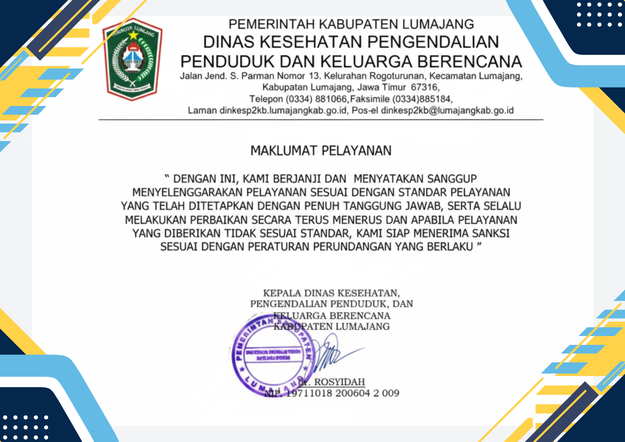 MAKLUMAT PELAYANAN